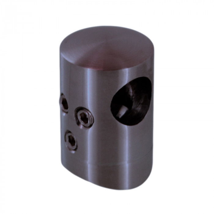 Traversenhalter Mittelstange 12 mm für Rohr 42,4 mm Edelstahl anthrazitgrau Modell 0611 main product photo