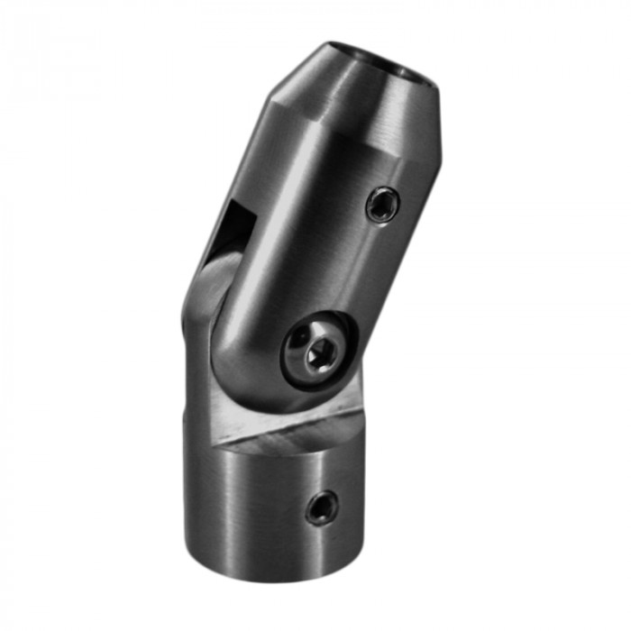 Rutenhalter variabel für Rute 12 mm flach Edelstahl anthrazitgrau Modell 0646 main product photo