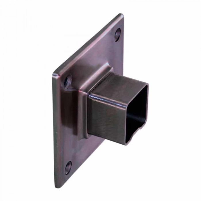 Wandflansch für Steckdose 40 x 40 mm fest Edelstahl anthrazitgrau Modell 4184 main product photo