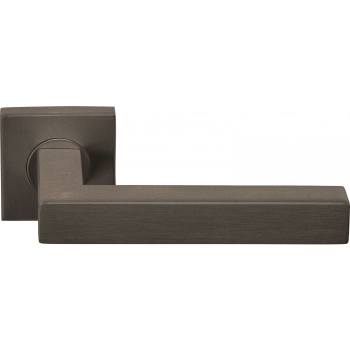 Deurkruk paar BASICS BSQ1-G deurkruk geveerd op vierkant rozet brons main product photo