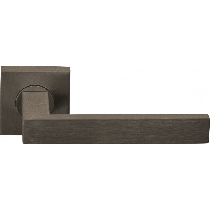 Deurkruk paar BASICS BSQ2-G deurkruk geveerd op vierkant rozet brons main product photo