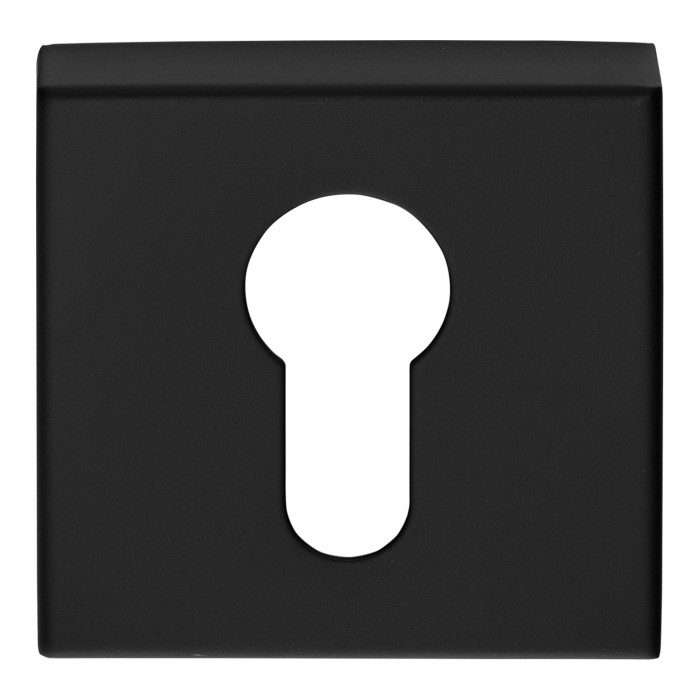 Cilinderplaatje BASICS BSQY53 vierkant cilinder plaatje mat zwart RVS-304 main product photo