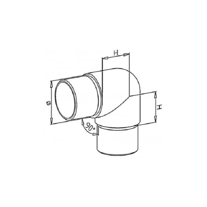 Rohrverbinder für Rohr 42,4 x 2,0 mm Edelstahl anthrazitgrau main product photo