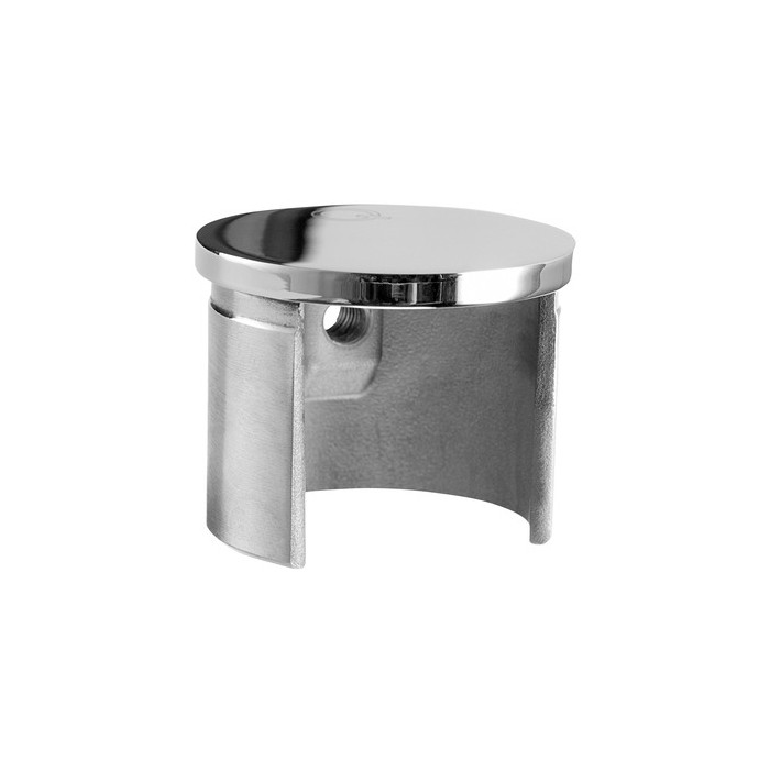 Flache Endkappe für U-Profilrohr, 42,4 x 1,5 mm, Modell 6732, Edelstahl, glänzend main product photo