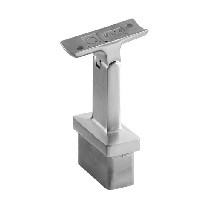 Rohrträger Square Line variabel 60 x 30 x 2,6 mm für Träger 42,4 mm Edelstahl matt geschliffen Modell 4719 main product photo