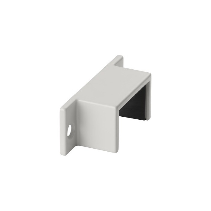 Wandflansch für U-Profilrohr 65 x 40 mm fest Stahl grau pulverbeschichtet Modell 6515 main product photo