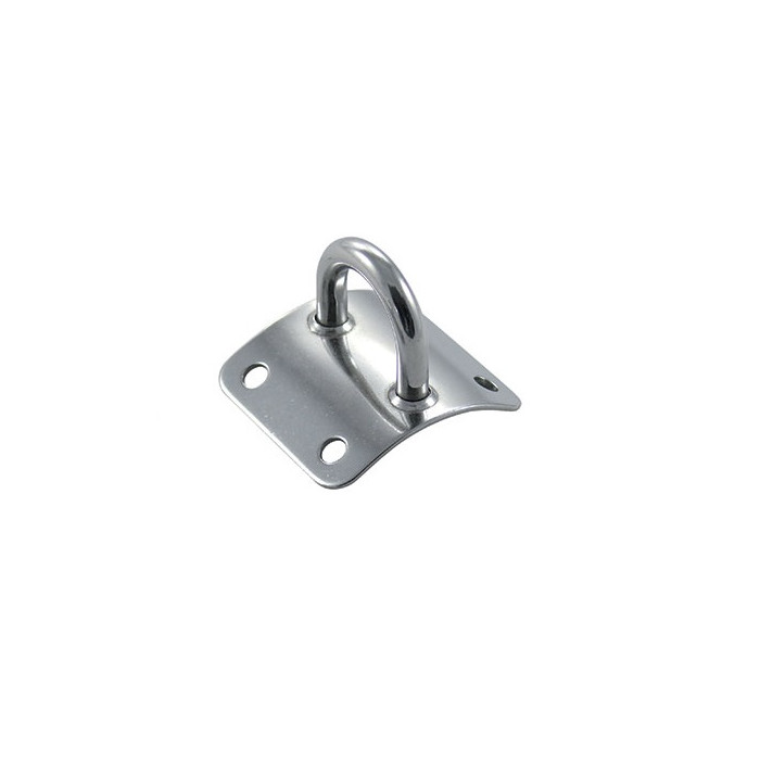 Mastplatte gewölbt Bügel 6 x 20 mm senkrecht Edelstahl-304 (A2) main product photo