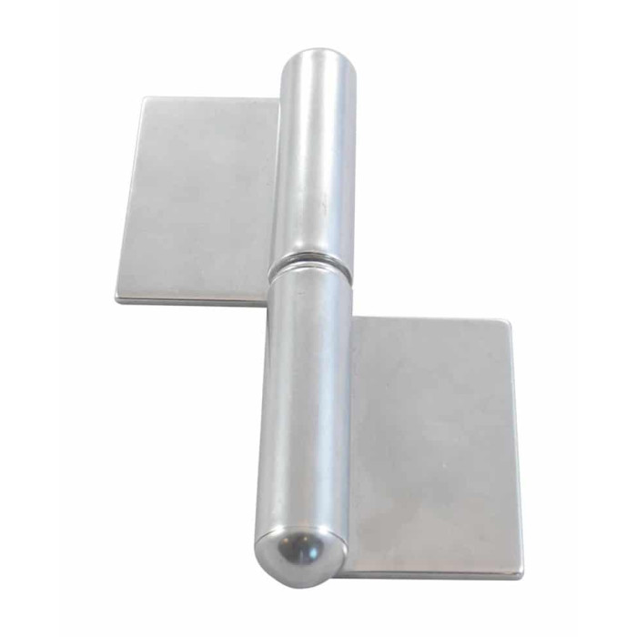 Anschweißscharnier 2-tlg. mit langen Flügeln 75 mm Rechts Edelstahl-304 (A2) main product photo