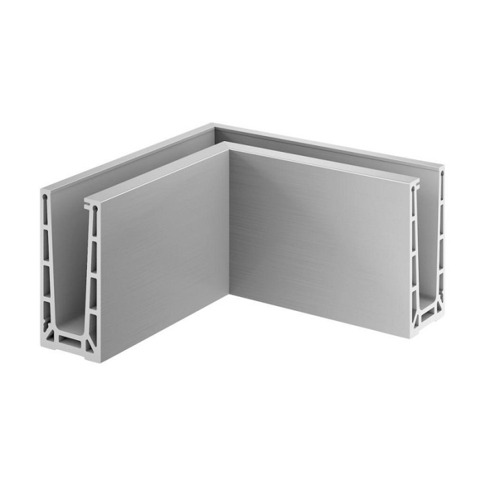 Eckmontage Easy Glass Pro Aufsatzmontage Innenecke Modell 8111 Aluminium (eloxiert) main product photo