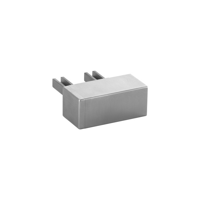 Wandflansch 90 Grad für U-Profilrohr 65 x 40 x 1,5 mm fest Edelstahl matt geschliffen Modell 6508 main product photo