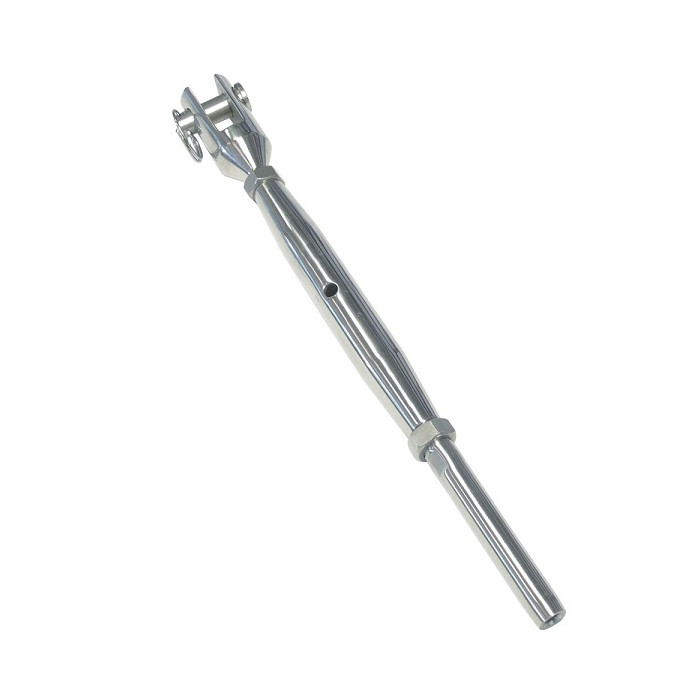 Wantenspanner Gabel-Terminal gedrehte Ausführung 6 mm/M12 Bolzen 12 mm Edelstahl-316 (A4) main product photo