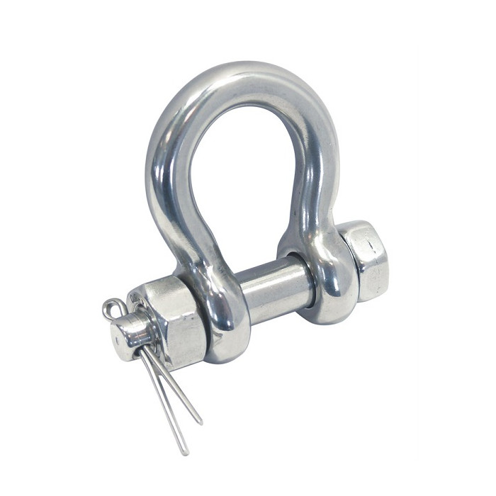 Rundschäkel geschweift mit Mutter und Splint Bolzen 25 mm Bügel 22 mm Edelstahl-316 (A4) main product photo