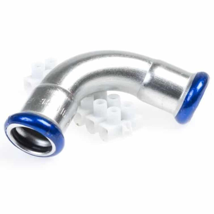 Pressbiegung 90 Grad, 108 mm, V-V Edelstahl-316 (A4) main product photo