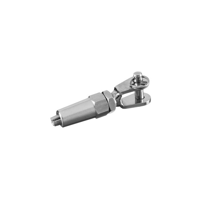 Terminal mit Gabelkopf für Kabelsystem 6,0 mm, Modell 7300, Edelstahl main product photo