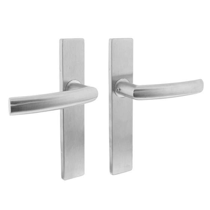 Intersteel Türgriff Block auf rechteckiger Schildblende Edelstahl gebürstet main product photo