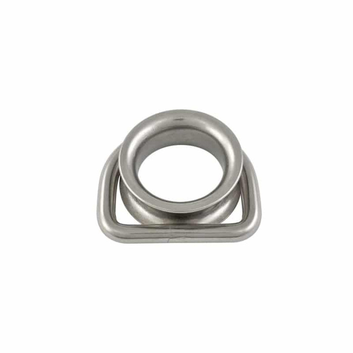 D-Ring mit Kausche Segelecke 8 x 50 mm für 8 mm Seil Edelstahl-316 (A4) main product photo