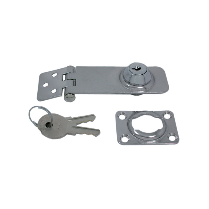 Überfallscharnier mit Schloss 98 x 30 mm Edelstahl-304 (A2) main product photo