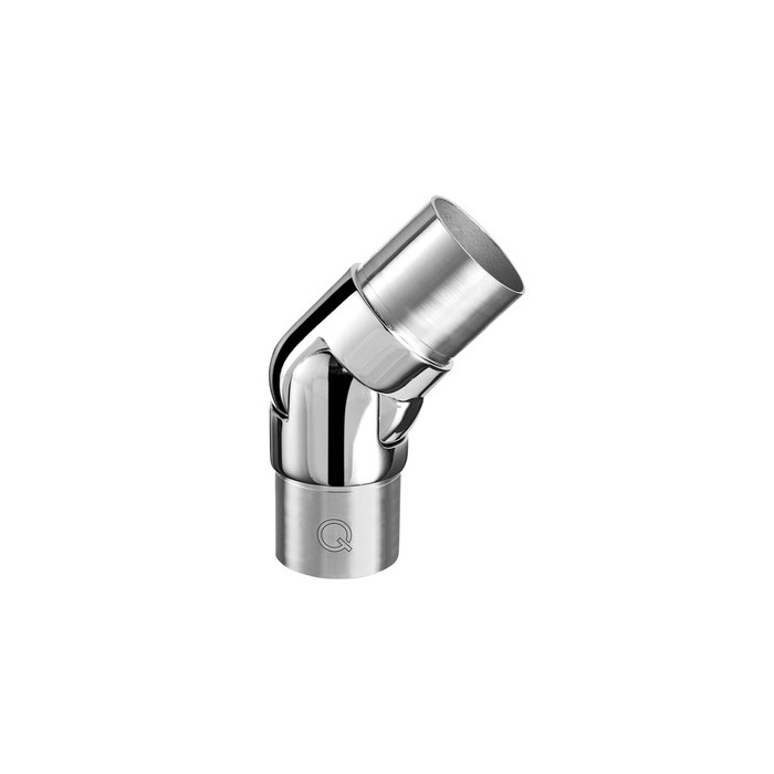Winkelverbinder 0 bis 70 Grad für Rohr 42,4 x 2,0 mm verstellbar Edelstahl glänzend poliert Modell 0312 main product photo