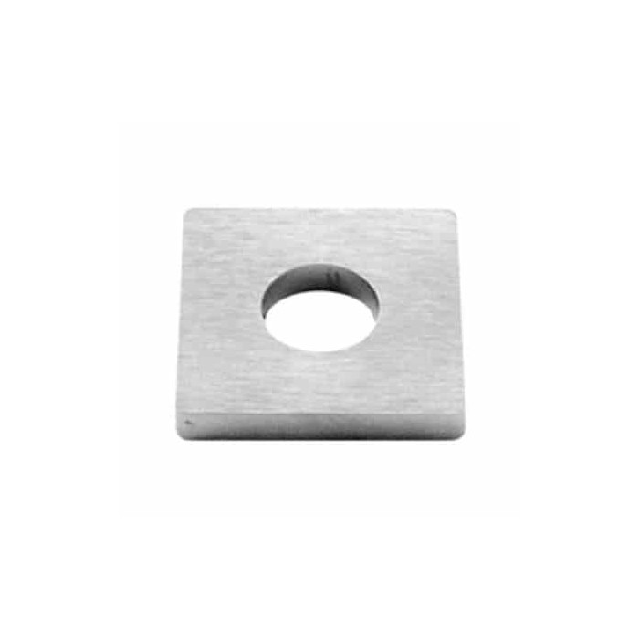 Einfüllplatte 30 x 30 x 4 mm Loch Ø 12,2 mm Edelstahl matt geschliffen main product photo