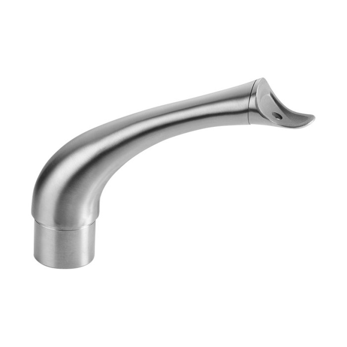 Rohrträger variabel gebogen 42,4 x 2,0 mm für Trägerrohr 42,4 mm Edelstahl matt geschliffen Modell 0704 main product photo