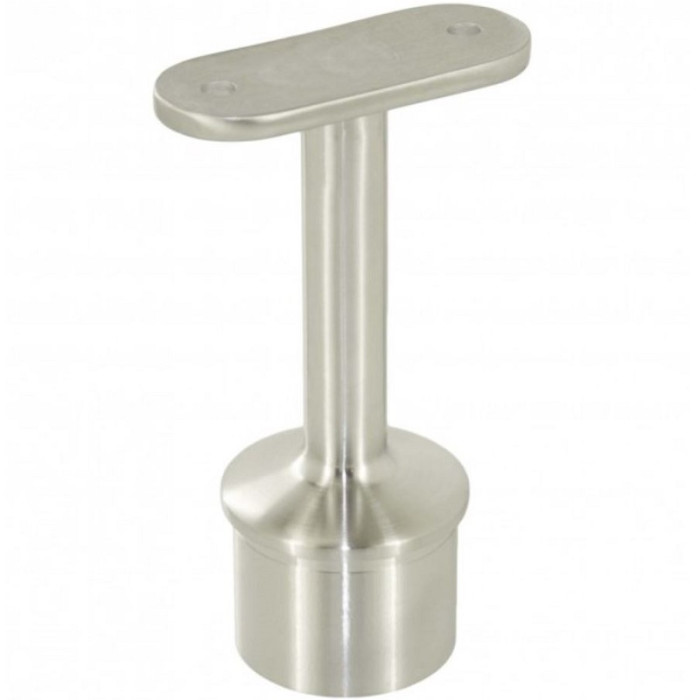 Geländerhalter verstellbar 33,7 x 2,0 mm für Flachträger Edelstahl matt geschliffen Modell 0341 main product photo
