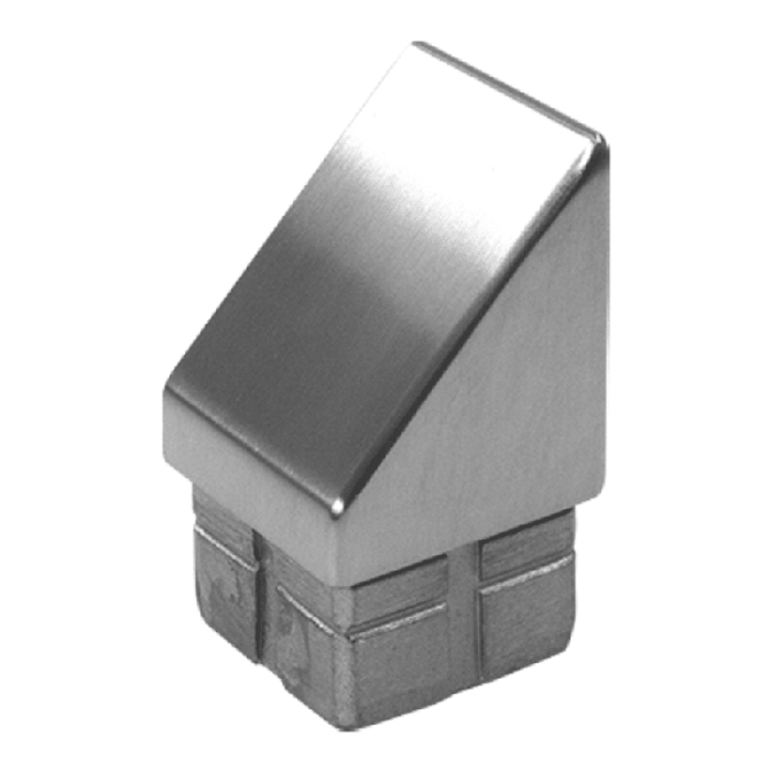 Abgewinkelte Endkappe für Rohr 40 x 40 x 2,0 mm, Edelstahl main product photo