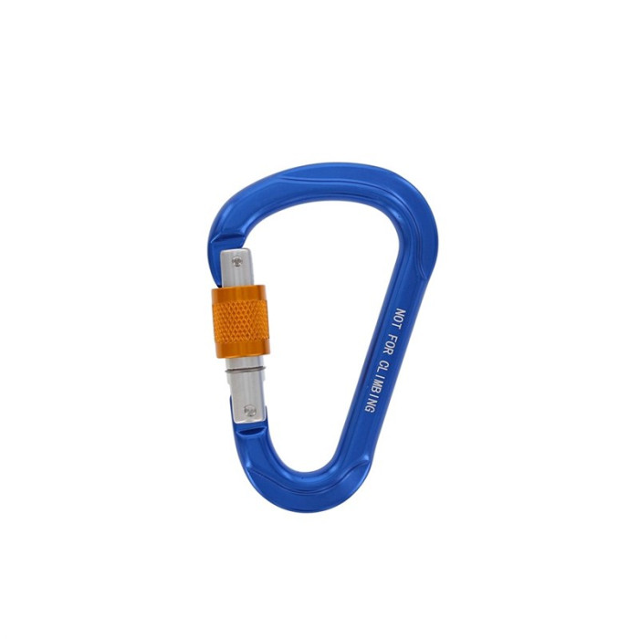 Karabinerhaken mit Sicherungsmutter 12 x 117 mm blau Aluminium main product photo