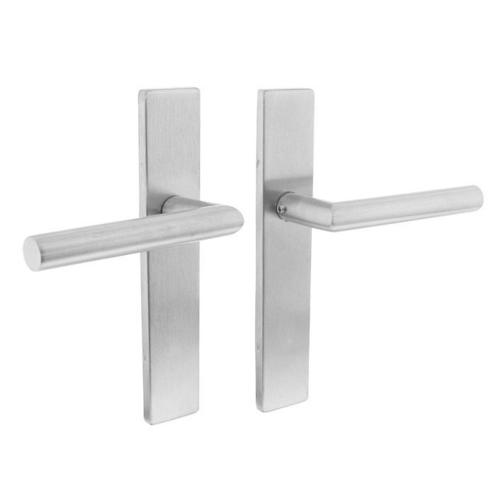 Intersteel Türgriff Winkel 90° auf rechteckiger Schildblende Edelstahl gebürstet main product photo