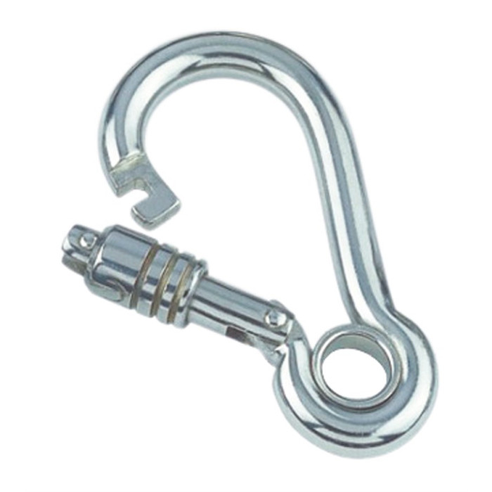 Karabinerhaken mit Springverschluss und Kausche 5 x 50 mm Edelstahl-316 (A4) main product photo