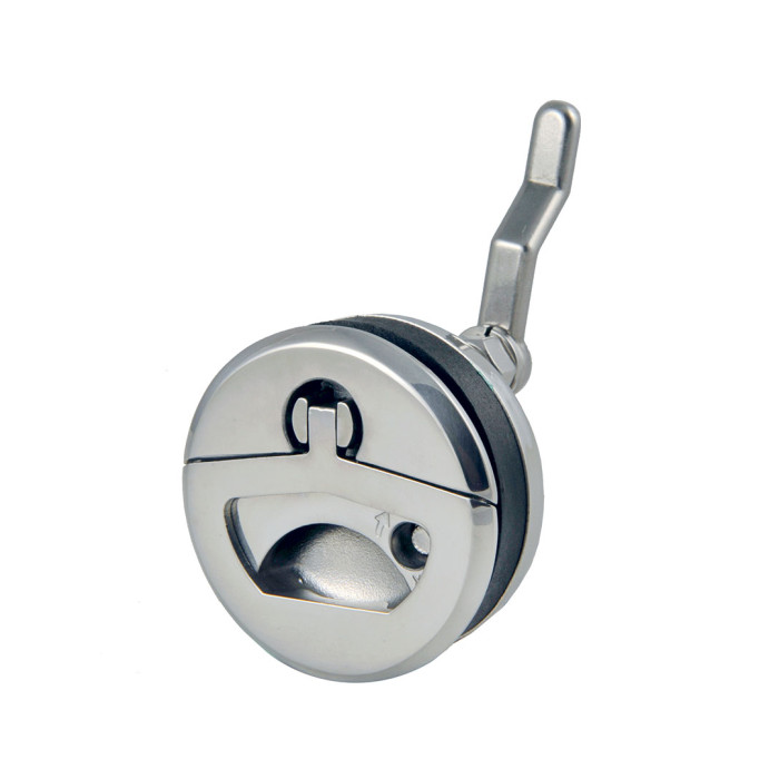 Einlassgriff wasserdicht 65 mm rund mit Schloss Edelstahl-316 (A4) main product photo