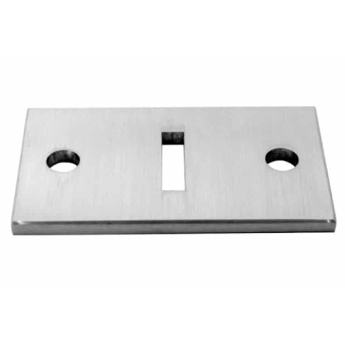 Ankerplatte 140 x 80 x 8 mm Loch 40 x 10 mm Edelstahl matt poliert main product photo