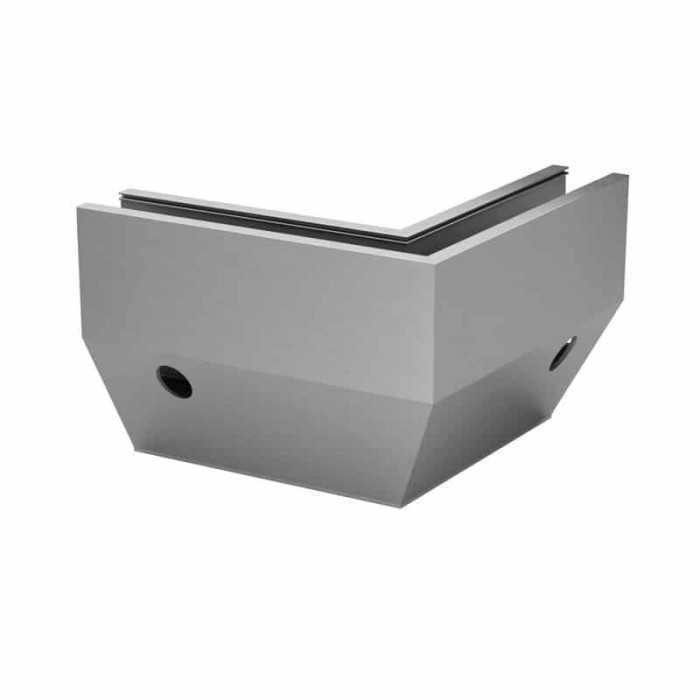 Eckmontage Easy Glass Prime Y, seitliche Montage, Modell 8441, Aluminium (eloxiert) main product photo