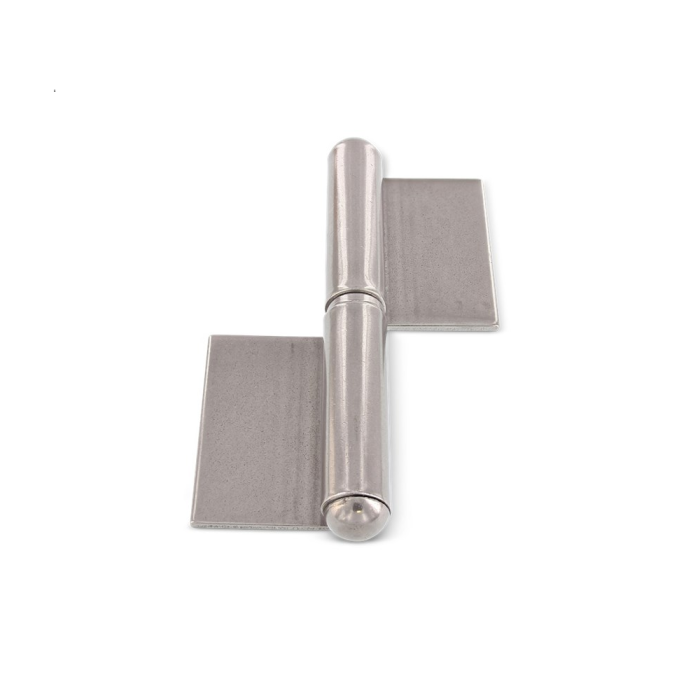 Anschweißscharnier 2-tlg. mit langen Flügeln 135 mm Links Edelstahl-304 (A2) main product photo