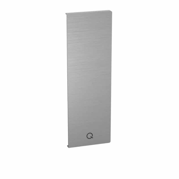 Endkappe Easy Glass Smart links, seitliche Montage, 205 x 68 mm, Modell 8242, Aluminium (eloxiert) main product photo