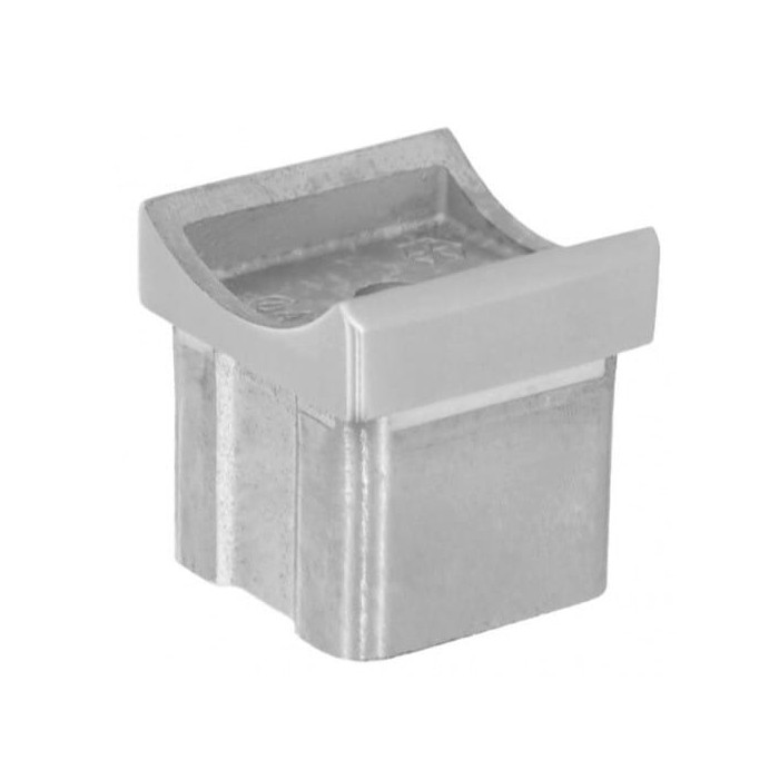 Rohradapter 40 x 40 x 2,0 mm für Träger 42,4 mm Edelstahl matt geschliffen Modell 0725 main product photo