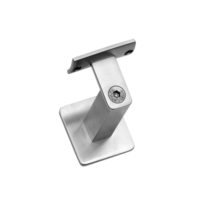 Intersteel Handlaufträger schwer quadratisch flach Edelstahl gebürstet main product photo