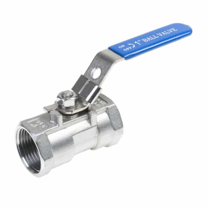 Kugelhahn 1-teilig, reduzierter Durchgang, bi-bi Gewinde, 1/4 Zoll Edelstahl-316 (A4) main product photo