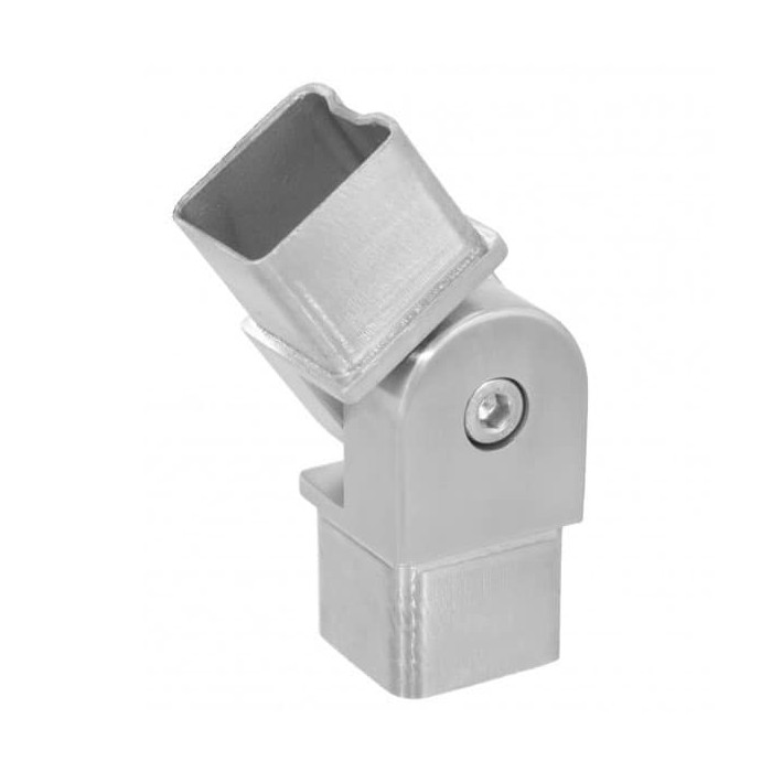 Rohrverbinder für Rohr 40 x 40 x 2,0 mm verstellbar Edelstahl matt geschliffen Modell 0301 main product photo