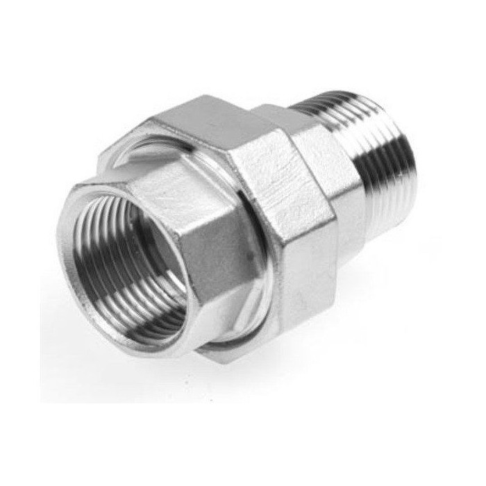Kupplung bi-bu flach BSP, 1.1/2 Zoll Edelstahl-316 (A4) main product photo