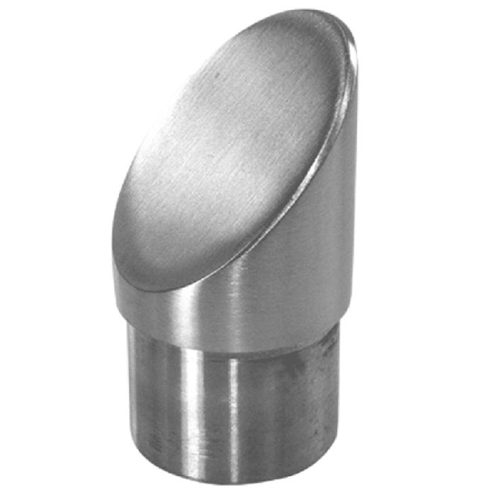 Abgewinkelte Endkappe für Rohr 42,4 mm, Edelstahl main product photo