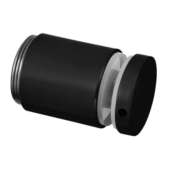 Glasadapter verstellbar 50 mm flach Länge 30 mm Edelstahl mattschwarz Modell 0749 main product photo