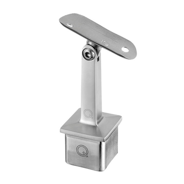 Geländerhalter variabel 40 x 40 x 2,0 mm für Rohr 48,3 mm Edelstahl matt geschliffen Modell 4718 main product photo