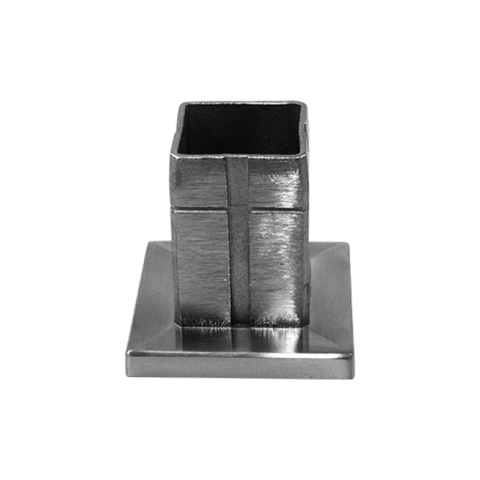 Montageplatte M10 für Innengewindehülse 40 x 40 mm fest Edelstahl matt geschliffen main product photo