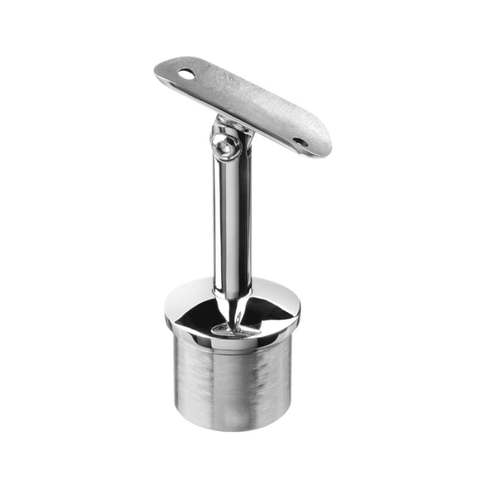 Geländerhalter verstellbar 42,4 x 2,0 mm Trägerrohr 42,4 mm Edelstahl glänzend poliert Modell 0718 main product photo