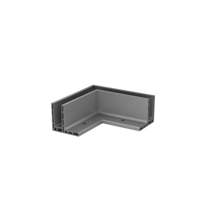 Eckmontage Easy Glass Smart Außenecke, Montage von oben, Modell 8221, Aluminium (eloxiert) main product photo