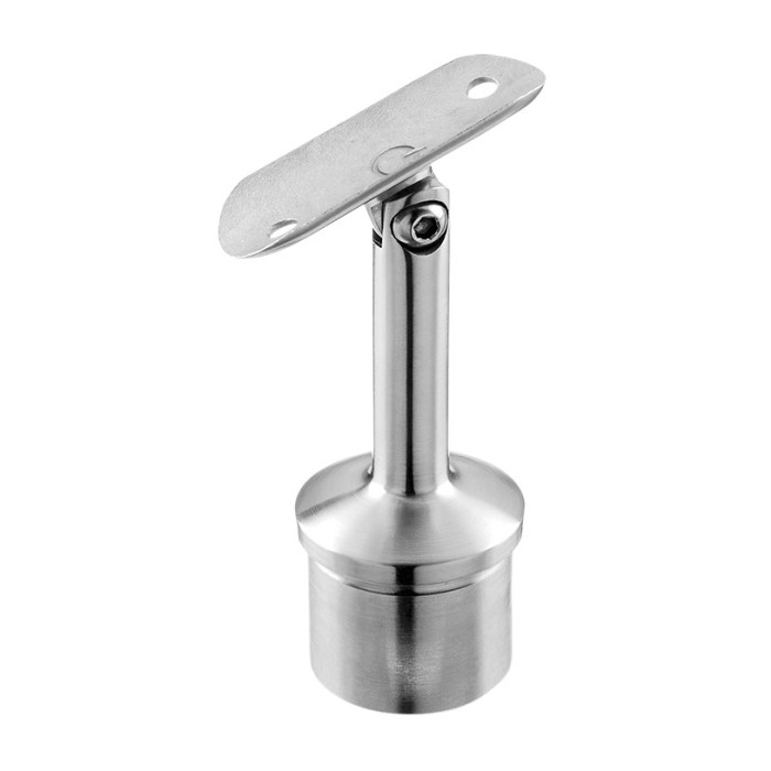 Geländerhalter verstellbar 42,4 x 2,0 mm für Träger 42,4 mm Edelstahl matt geschliffen Modell 0718 main product photo