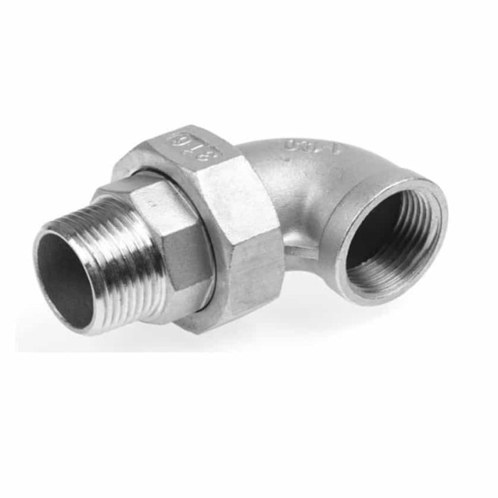 Winkelverschraubung bi-bu con BSP, 1 Zoll Edelstahl-316 (A4) main product photo