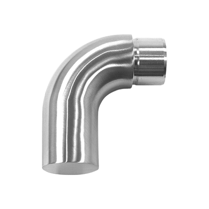 Bogen Flachrohr Ø 42,4 x 2 mm Edelstahl matt geschliffen main product photo