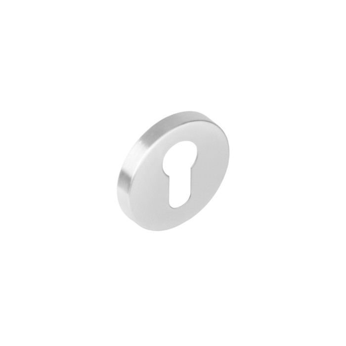 Intersteel Rosettenprofil Zylinderloch Rundnasen Edelstahl gebürstet 53mm main product photo