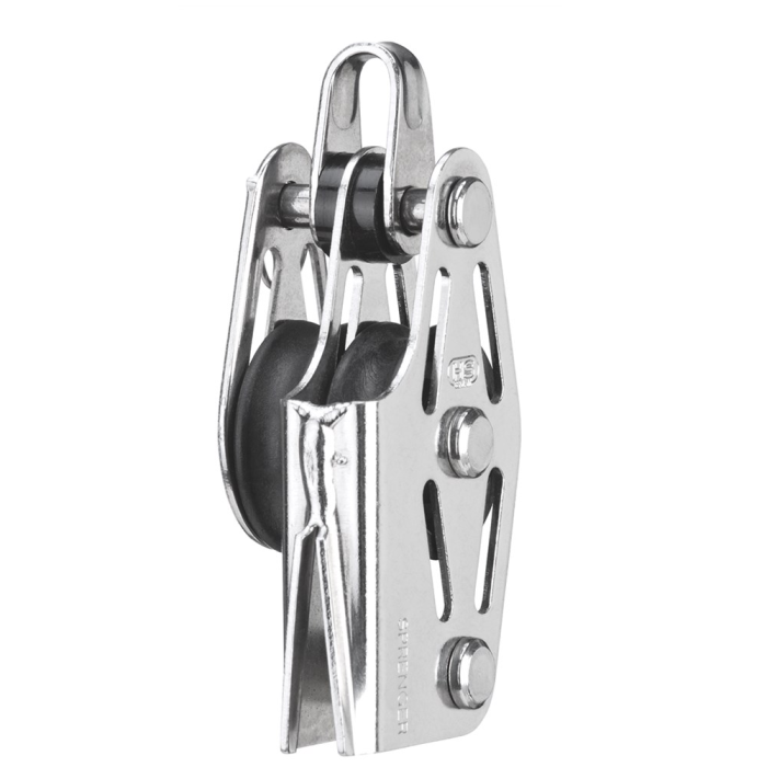 Sprenger Block 6mm mit Gleitlager 2 Rollen Bügel Hundsfott,V-Kle mme Edelstahl-304 (A2) main product photo